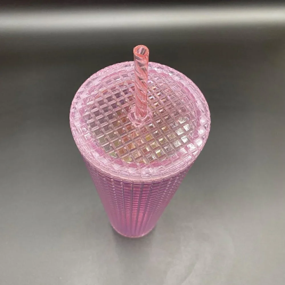 Starbucks Pink Disco Grid 24oz Tumbler